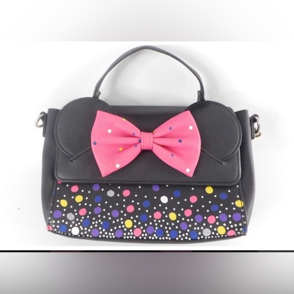 Loungefly Disney Parks Minnie Mouse Polka Dot Bow Crossbody Bag - Picture 1 of 5